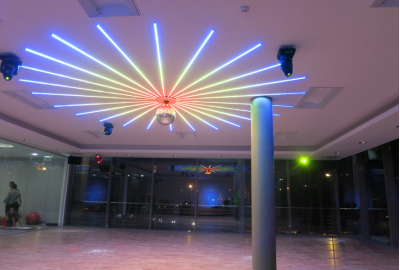 LED installation fitness center